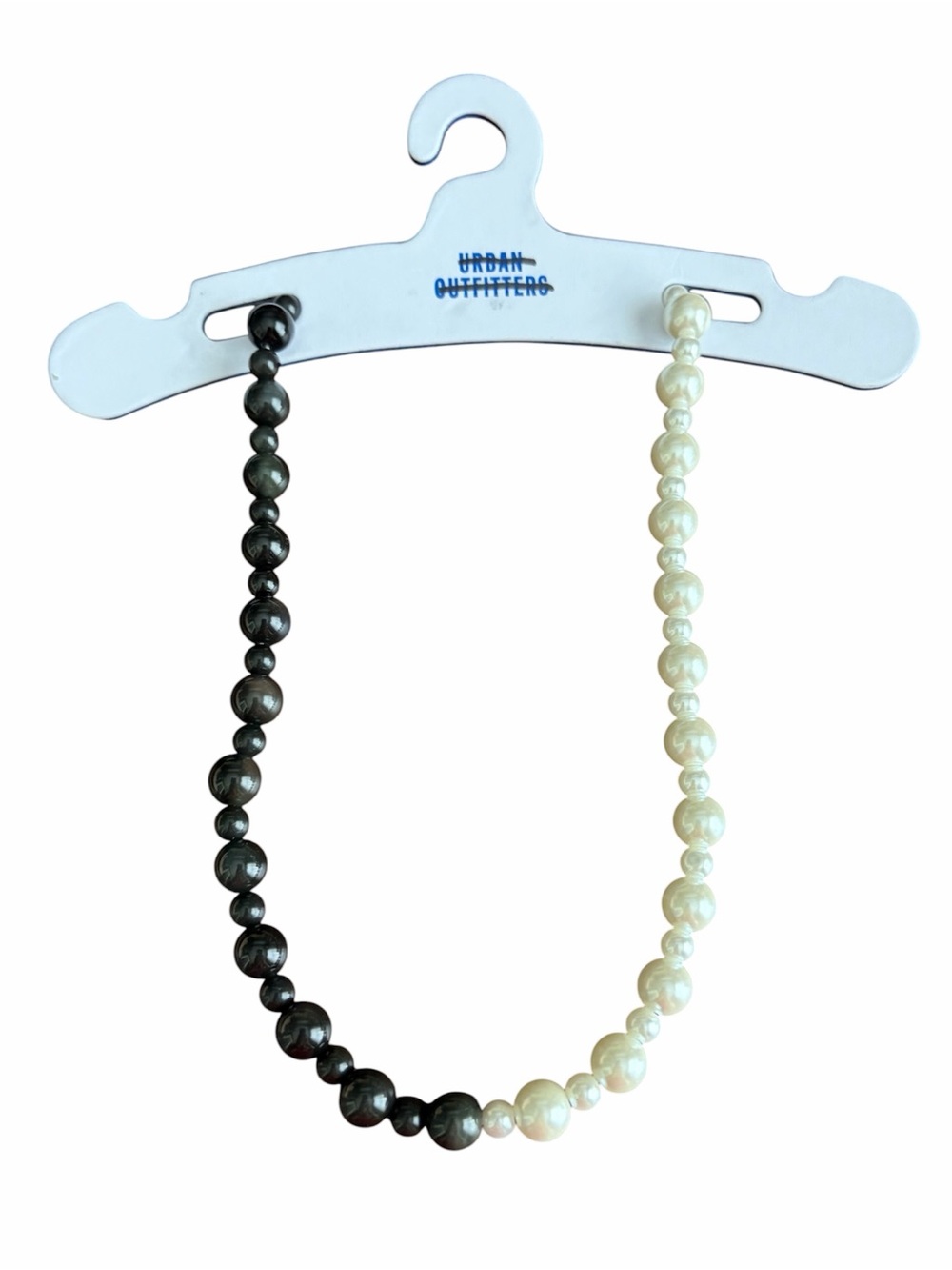 Urban Outfitters Two-Tone Pearl Strand Necklace - Black & White Pearls